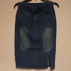 SHEIN Blue Denim Skirt